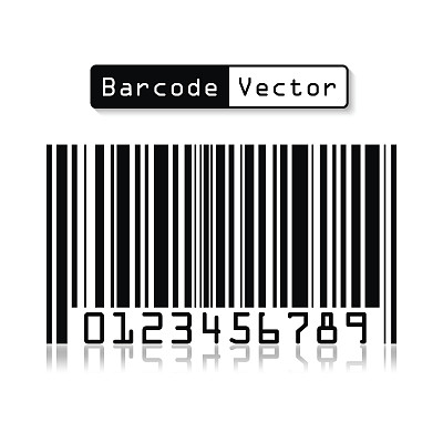 白色背景上的条码向量。图片下载