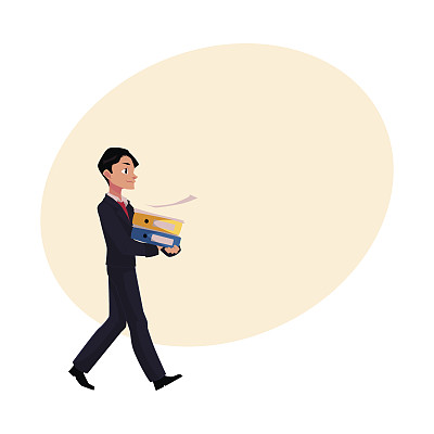 一个年轻的商人，带着文件夹去什么地方图片下载