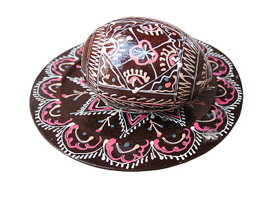 盘子上的手绘复活节彩蛋图片下载