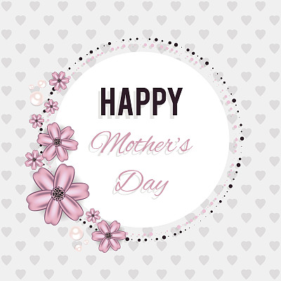 母亲节的鲜花背景。向量图片下载