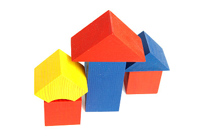 玩具立方体小房子图片下载