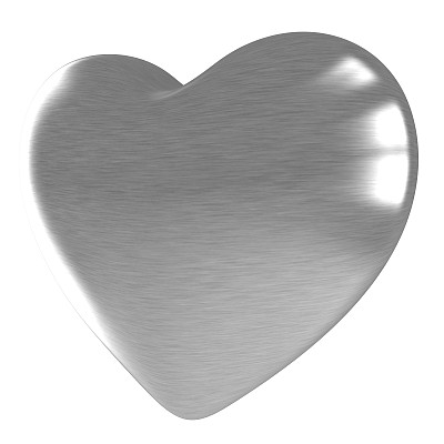 拉丝银心符号孤立在白色背景图片下载