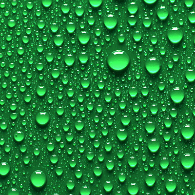 绿色塑料表面的水滴图片下载