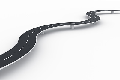 计划中的弯曲公路桥模型图片下载