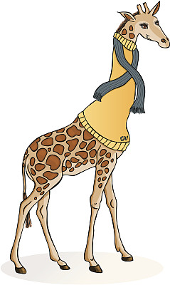 穿毛衣的长颈鹿图片下载