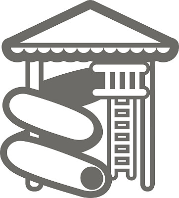 水上乐园暑假。幻灯片海滩图标图片下载