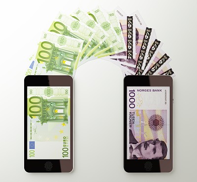 国际移动转账，欧元到挪威克朗图片下载