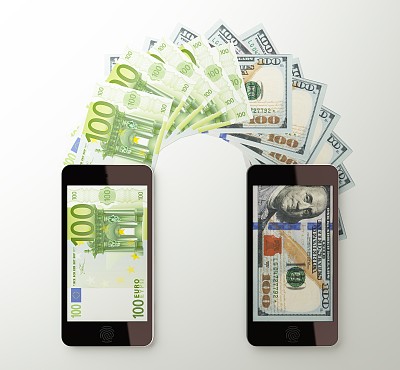 国际移动转账，欧元到美元图片下载