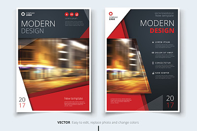 封面设计的小册子，传单，报告，目录，介绍，海报。现代布局模板A4大小素材图片