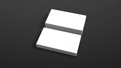 名片模板上的黑色背景。高分辨率3d渲染。个人品牌模型模板。软阴影。图片下载