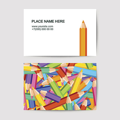 使用彩色铅笔访问卡片模板图片下载