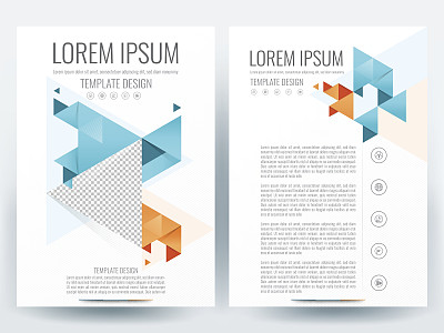 宣传册设计模板布局矢量插图素材图片