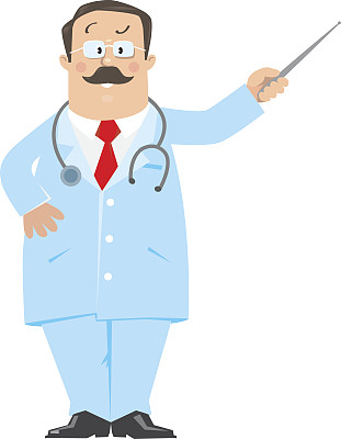有趣的医生显示的指针图片下载