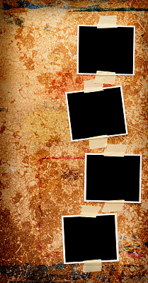 破旧的木头背景上的空白照片图片下载