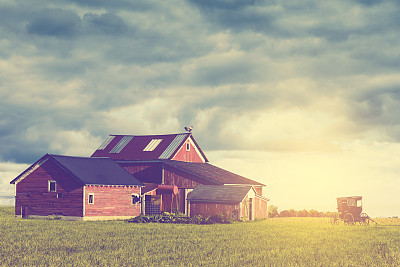 美国农场的早晨(复古版)图片下载