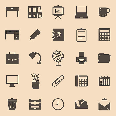 工作区颜色图标上的棕色背景图片下载