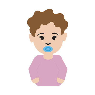 美丽的宝贝女孩的脸和发型图片下载