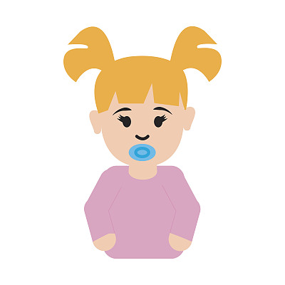 美丽的宝贝女孩的脸和发型图片下载