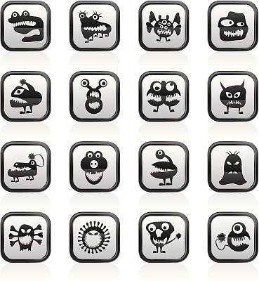 各种抽象怪物插画图片下载