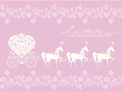 粉红色的贺卡。邀请-手绘文字。图片下载