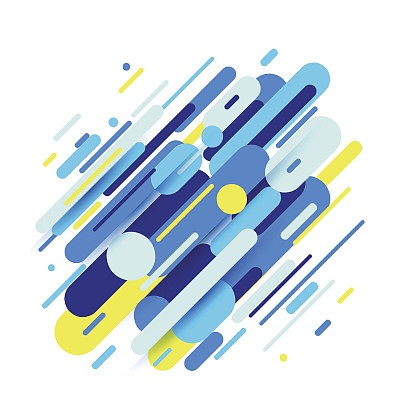 矢量插图的动态构成彩色圆形形状线图片下载