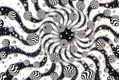 透过玻璃杯上的水滴形成的抽象线条图片下载