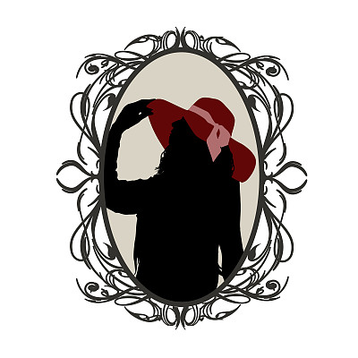 一个有女人肖像的奖章图片下载