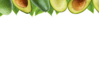 牛油果在图像边界与文本复制空间图片下载