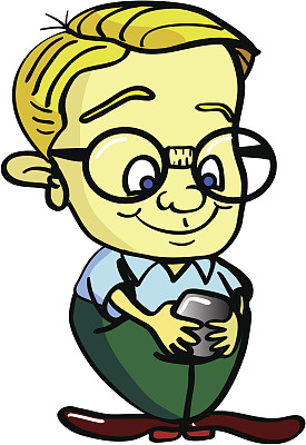 拿着小玩意儿的极客图片下载