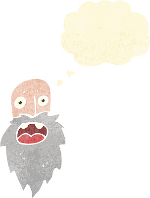 复古卡通震惊了老人的脸图片下载