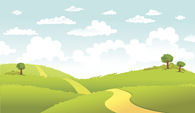 绿化景观与道路素材图片