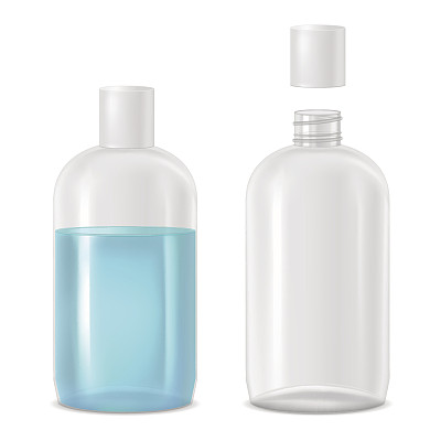 矢量满和空瓶子与洗液图片下载