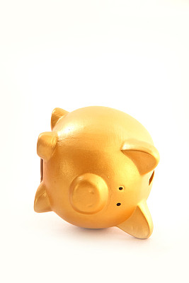 金色陶瓷储蓄罐图片下载