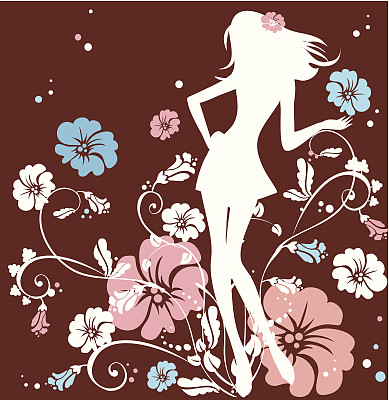 花的女孩图片下载