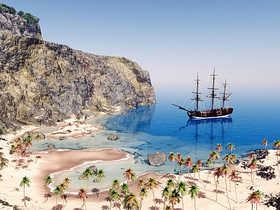 抛锚的帆船图片下载