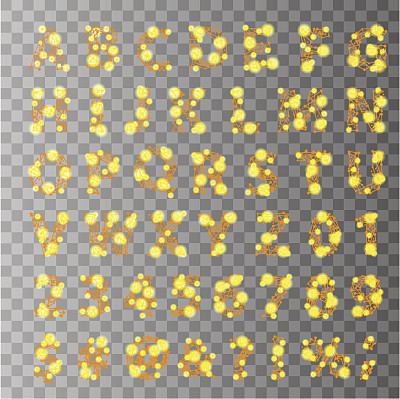 字体空间字母表字体脚本与最小的设计排版现代图形向量插图图片下载