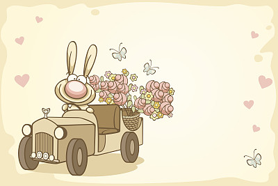 情人节快乐的兔子图片下载