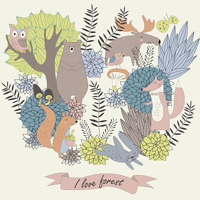 可爱的手绘仙人掌图片下载