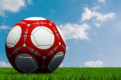 足球在草地上图片下载