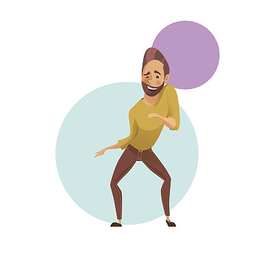 英俊的男人眨眼跳舞图片下载