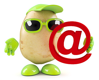 3d土豆持有电子邮件地址符号图片下载