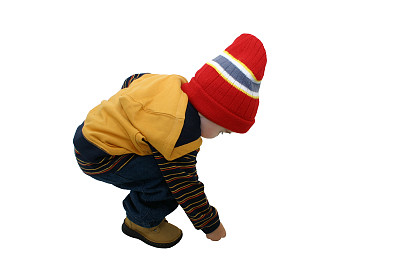 男孩w /剪切路径图片下载