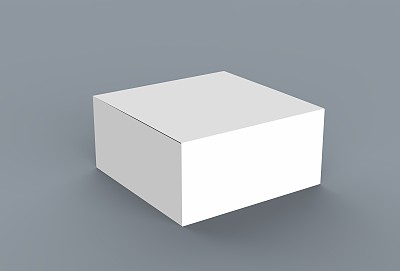 白色纸箱模型。三维演示图片下载