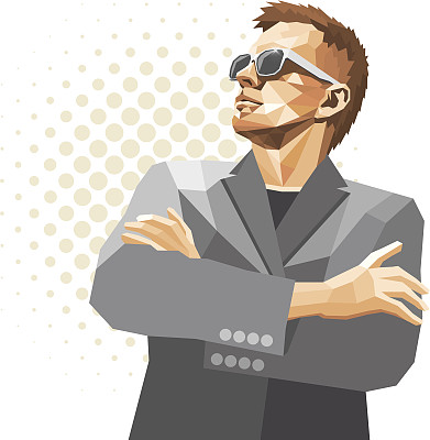 戴眼镜的男人插图图片下载