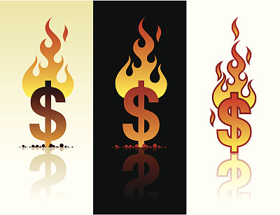 燃烧美元图片下载