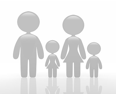 父母和孩子站着的图片- jpg插图图片下载