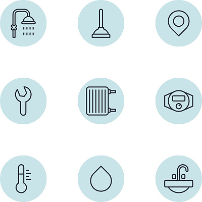 水管服务图标集图片下载
