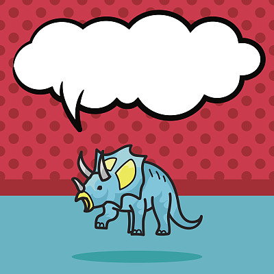 恐龙涂鸦，语音泡泡图片下载