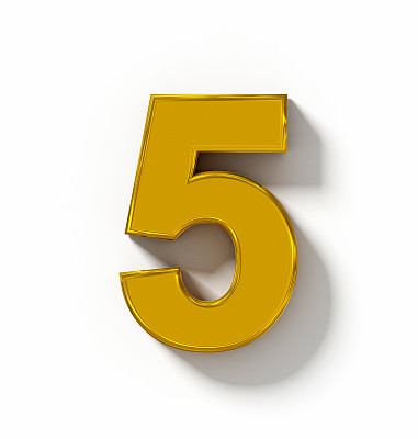 5三维黄金孤立在白色阴影-正交投影图片下载