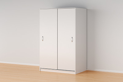 衣橱与关闭的滑动门素材图片